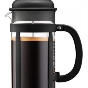 Prensa francesa Bodum Chamboard Java Negra, con vaso vidrio para 8 tazas