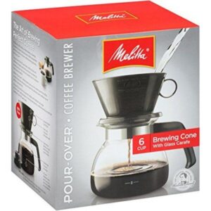 Set Melitta CM6, dripper No. 4, negro con jarra en vidrio para 6 tazas
