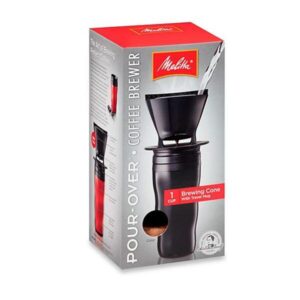Set Melitta, gotero No. 2 con mug viajero negro