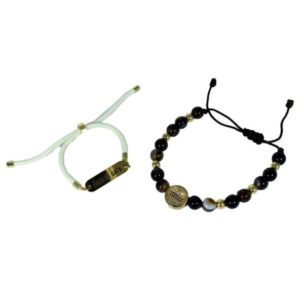 Juego de pulseras "Amo al café - Colombia"