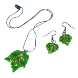 Set collar y aretes "Tiempo para un té"